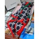 Replica Gucci printed silk scarf 110 x 110 Black