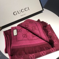 Replica Gucci Classic wool jacquard scarf 48 x 180 Purple Fake Gucci Classic wool jacquard scarf 48 x 180 Purple Replica