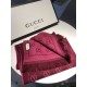 Fake Gucci Classic wool jacquard scarf 48 x 180 Purple Replica