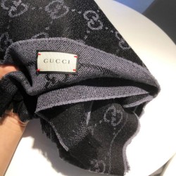 Replica Gucci Classic wool jacquard scarf 48 x 180 Light Coffee Fake Gucci Classic wool jacquard scarf 48 x 180 Light Coffee Replica