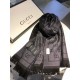 Fake Gucci Classic wool jacquard scarf 48 x 180 Light Coffee Replica