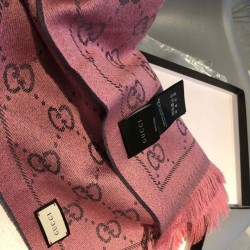 Replica Gucci Classic wool jacquard scarf 48 x 180 Pink Fake Gucci Classic wool jacquard scarf 48 x 180 Pink Replica
