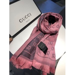 Fake Gucci Classic wool jacquard scarf 48 x 180 Pink Replica