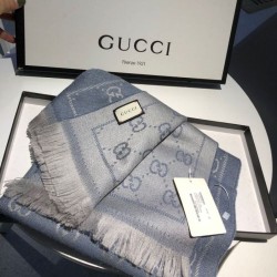 Replica Gucci Classic wool jacquard scarf 48 x 180 Gray Replica Gucci Classic wool jacquard scarf 48 x 180 Gray