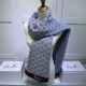 Replica Gucci cashmere jacquard scarf 30 x 190 Gray