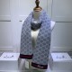 Replica Gucci cashmere jacquard scarf 30 x 190 Gray