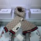 Replica Gucci cashmere jacquard scarf 30 x 190 Brown