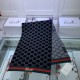 Fake Gucci cashmere jacquard scarf 30 x 190 Dark Blue Replica