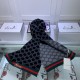 Fake Gucci cashmere jacquard scarf 30 x 190 Dark Blue Replica