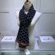 Fake Gucci cashmere jacquard scarf 30 x 190 Dark Blue Replica