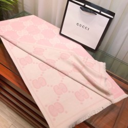 Replica Gucci Double-sided two-tone Wool Scarf 50 x 200 Pink