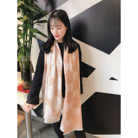 Replica Gucci Double-sided two-tone Wool Scarf 50 x 200 Brown