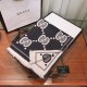 Fake Gucci Double-sided two-tone Wool Scarf 50 x 200 Black Replica