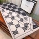 Fake Gucci Double-sided two-tone Wool Scarf 50 x 200 Black Replica