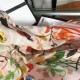 Replica Gucci classic floral cashmere scarf 100 x 200 Orange