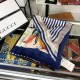 Fake Gucci classic floral cashmere scarf 100 x 200 Blue Replica