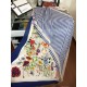 Fake Gucci classic floral cashmere scarf 100 x 200 Blue Replica