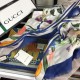 Fake Gucci classic floral cashmere scarf 100 x 200 Blue Replica