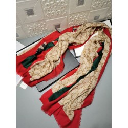 Fake Gucci Classic Cashmere Scarf 100 x 200 Red Replica