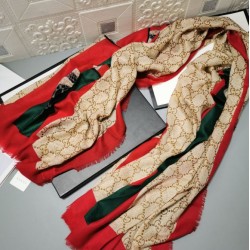 Fake Gucci Classic Cashmere Scarf 100 x 200 Red Replica