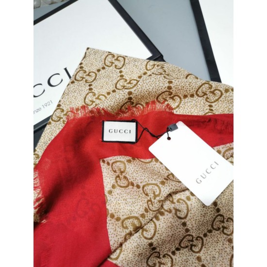 Fake Gucci Classic Cashmere Scarf 100 x 200 Red Replica
