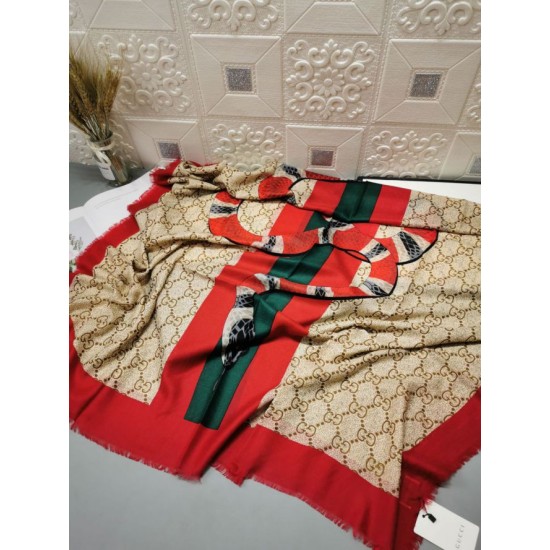 Fake Gucci Classic Cashmere Scarf 100 x 200 Red Replica