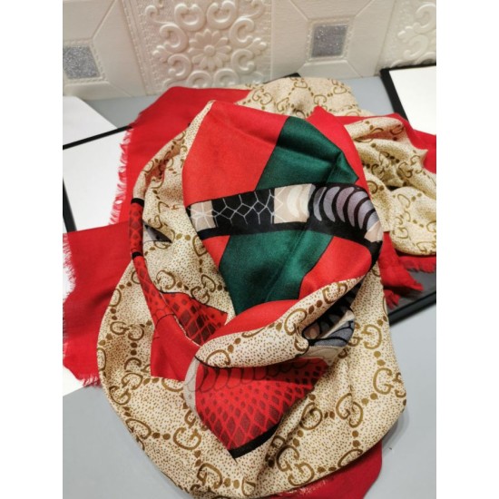 Fake Gucci Classic Cashmere Scarf 100 x 200 Red Replica