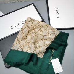 Fake Gucci Classic Cashmere Scarf 100 x 200 Green Replica