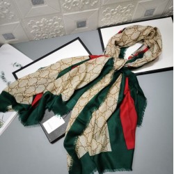 Fake Gucci Classic Cashmere Scarf 100 x 200 Green Replica