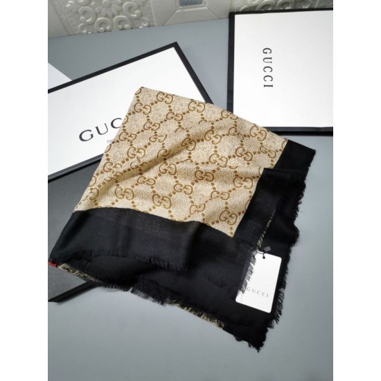 Replica Gucci Classic Cashmere Scarf 100 x 200 Black