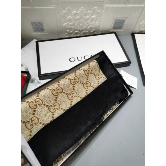 Replica Gucci Classic Cashmere Scarf 100 x 200 Black