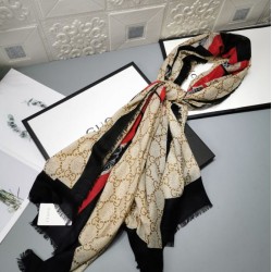Replica Gucci Classic Cashmere Scarf 100 x 200 Black
