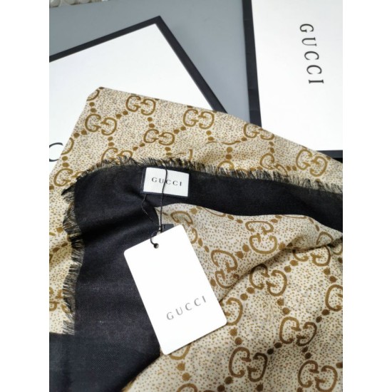 Replica Gucci Classic Cashmere Scarf 100 x 200 Black