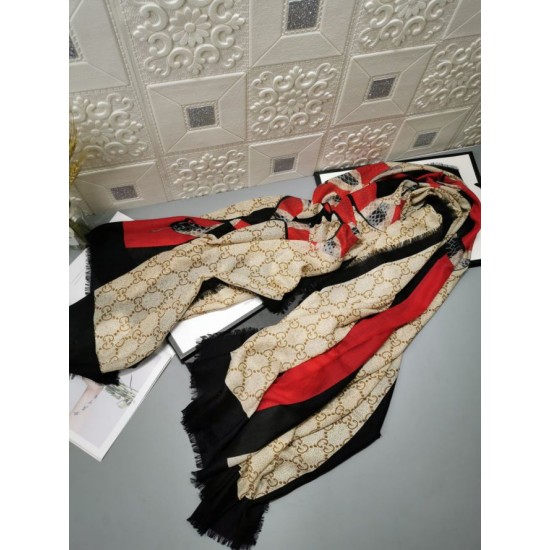 Replica Gucci Classic Cashmere Scarf 100 x 200 Black