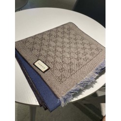 Fake Gucci GG jacquard cashmere scarf 23 x 180 Dark Blue Replica