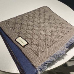 Fake Gucci GG jacquard cashmere scarf 23 x 180 Dark Blue Replica