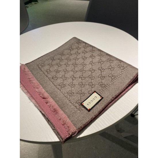 Replica Gucci GG jacquard cashmere scarf 23 x 180 Pink