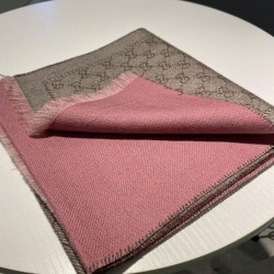 Replica Gucci GG jacquard cashmere scarf 23 x 180 Pink