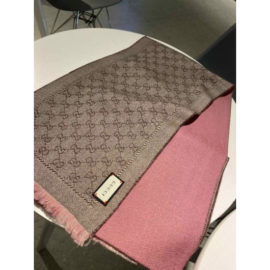 Replica Gucci GG jacquard cashmere scarf 23 x 180 Pink