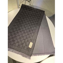 Replica Gucci GG jacquard cashmere scarf 23 x 180 Gray