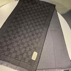 Replica Gucci GG jacquard cashmere scarf 23 x 180 Gray