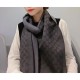 Replica Gucci GG jacquard cashmere scarf 23 x 180 Gray