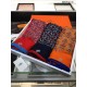 Replica Hermes fun horsehead cashmere silk Shawl 140 Orange