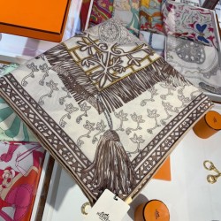 Replica Hermes Cashmere silk Shawl 140 Pink