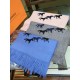 Replica Hermes Wide Horses cashmere scarf 32 x 180 Gray