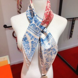 Replica Hermes City of Horses Silk Square Scarf 90cm 