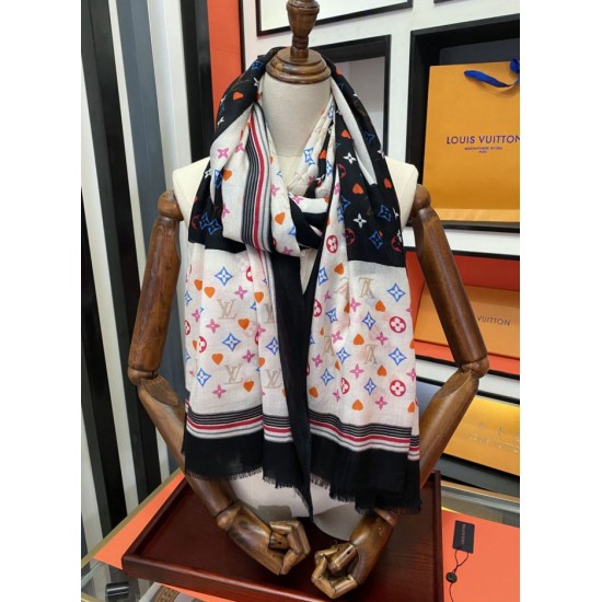 Replica Louis Vuitton printed cashmere long scarf 100 x 200