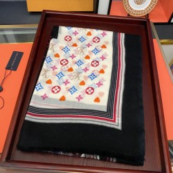 Replica Louis Vuitton printed cashmere long scarf 100 x 200