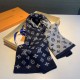 Fake Louis Vuitton Monogram Denim Scarf M76245 30 x 180 Replica