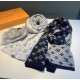 Fake Louis Vuitton Monogram Denim Scarf M76245 30 x 180 Replica